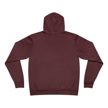 The Printify "Send Lawyers, Guns, and Money - Hoodie" is a maroon top featuring the text "SEND LAWYERS GUNS AND MONEY" in white, set against horizontal rainbow stripes. Crafted from premium Airlume cotton, this hoodie offers both comfort and style with its front pocket and white drawstrings.