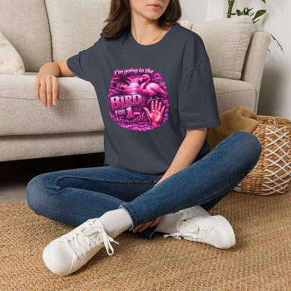 Flamingo “I’m Going to the Bird for 1” Graphic T-Shirt