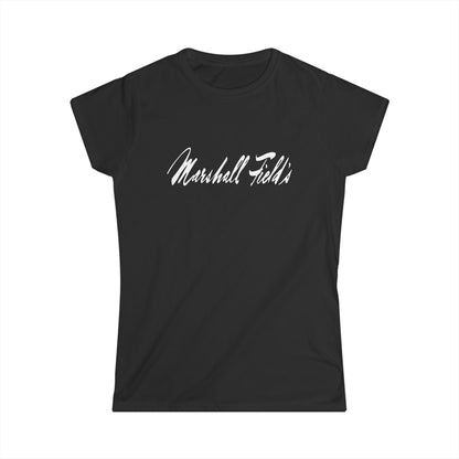 Marshall Fields 1980s Logo Women's Tee — Vintage Handwritten Logo T‑Shirt