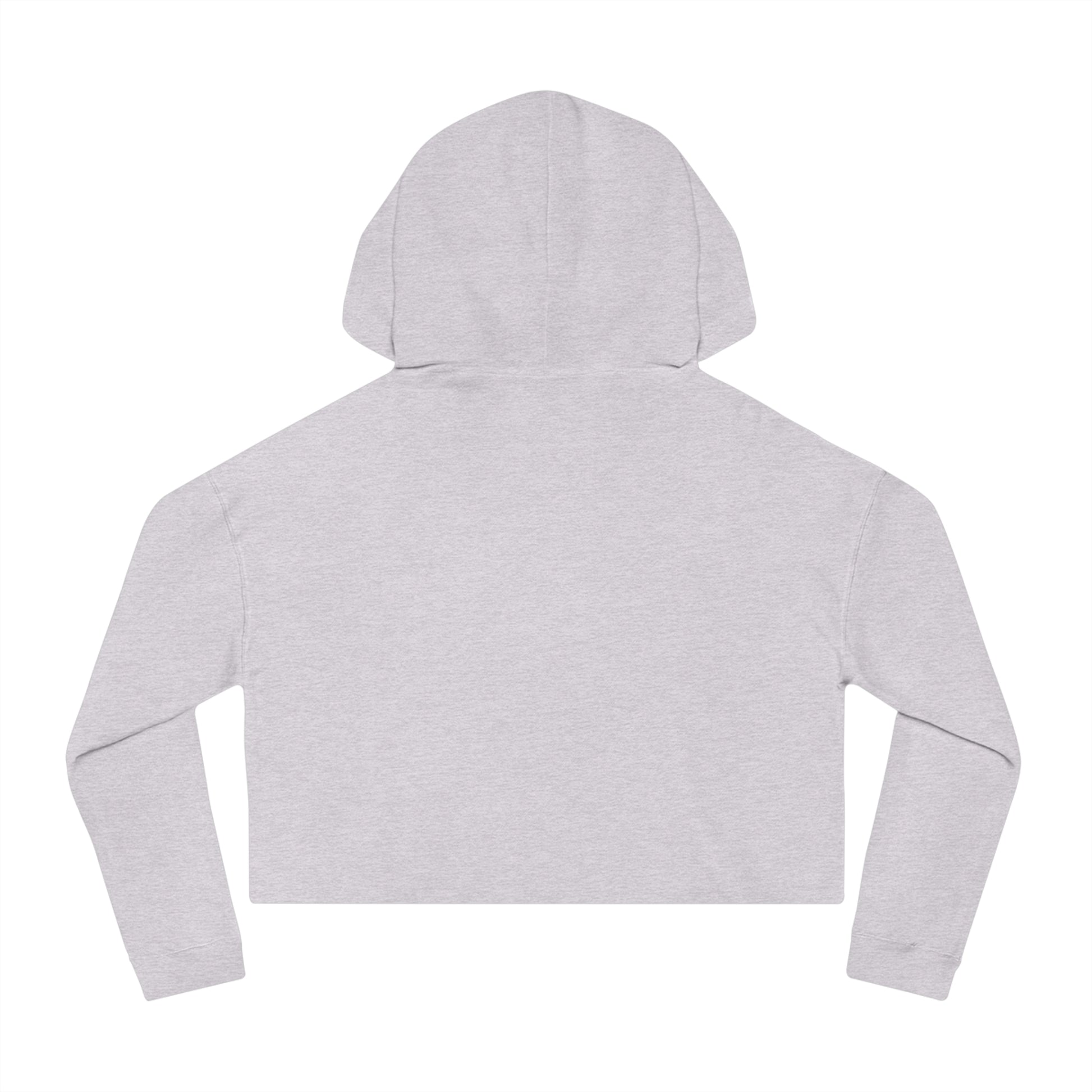 A white Women's Cropped Hooded Sweatshirt by Printify, featuring the phrase "MILLER IS CHILLER" printed in bold black letters on the front. Below the phrase, it says "MILLER BEACH • GARY, IN" in smaller black text. The SoCool Shirts hoodie includes a drawstring hood and long sleeves.