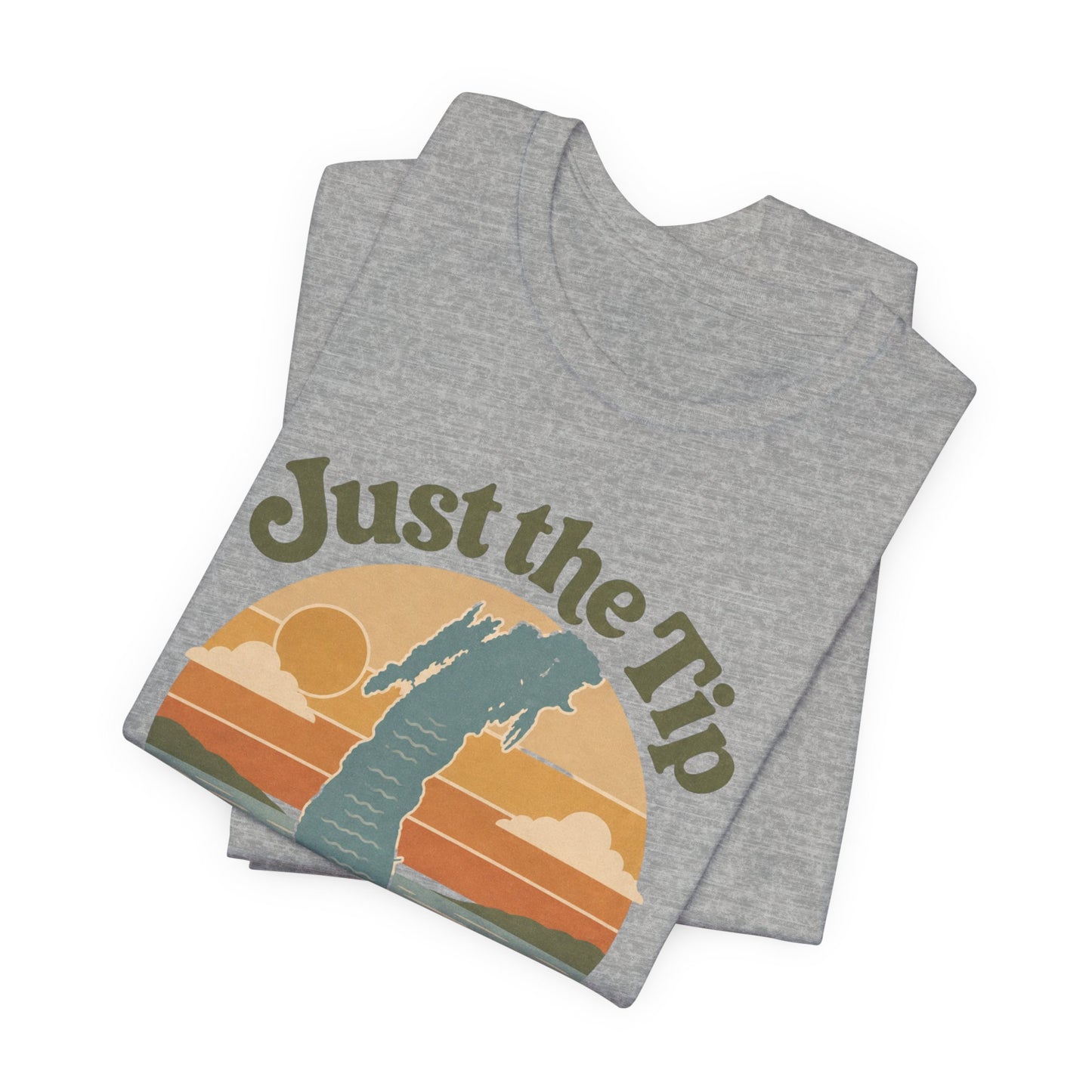 Just the Tip 2026 Design Miller Beach Tee  — Retro Lake Michigan Sunset T‑Shirt