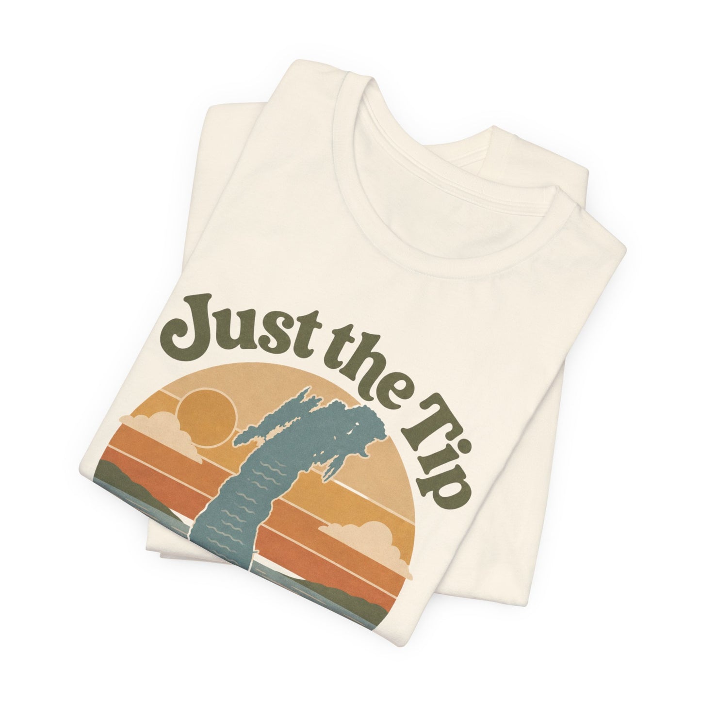Just the Tip 2026 Design Miller Beach Tee  — Retro Lake Michigan Sunset T‑Shirt