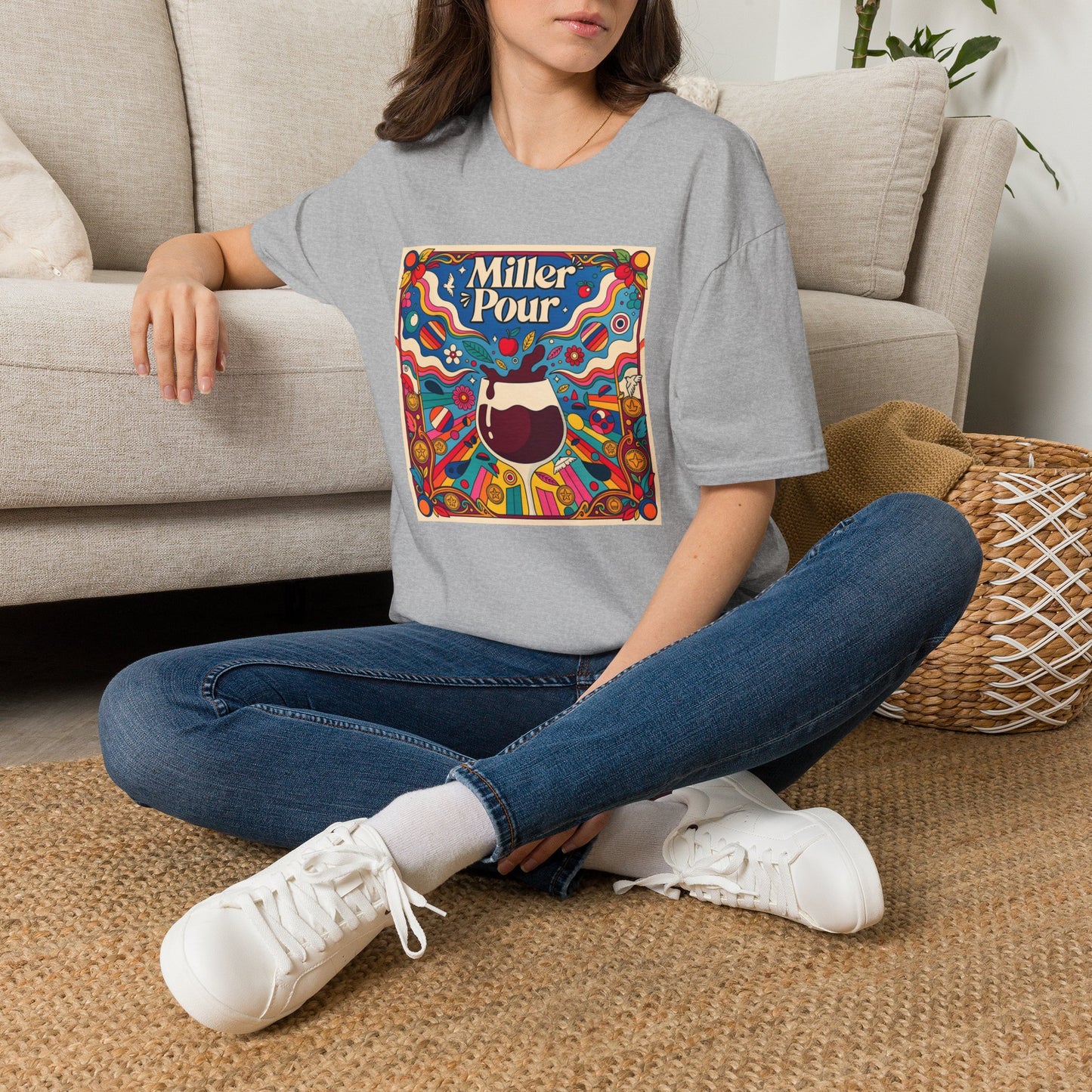 Miller Pour Retro T-Shirt – Vintage Psychedelic Wine Tee