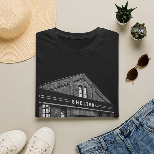 Shelter Night Club 1990s Chicago - Graphic T-Shirt — Vintage Black & White Chicago Photo Tee