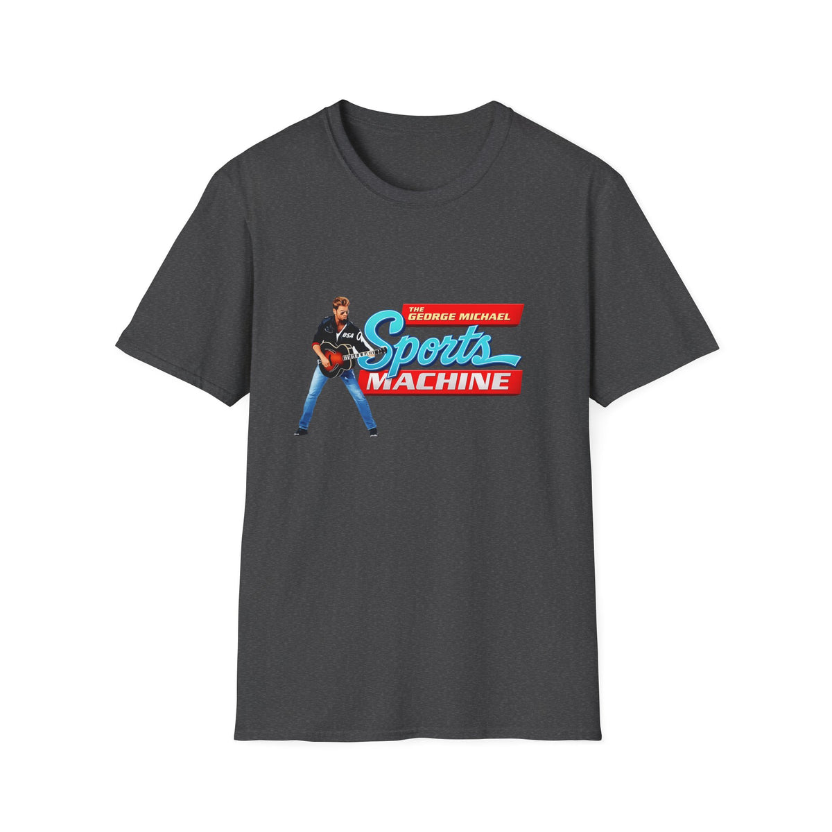 Sports Machine Graphic T-Shirt — 'The George Michael Sports Machine' Retro Athletic Tee