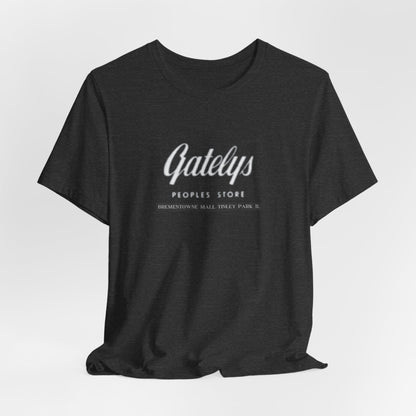 Gatelys People’s Store Logo Tee — Casual Vintage Script T‑Shirt