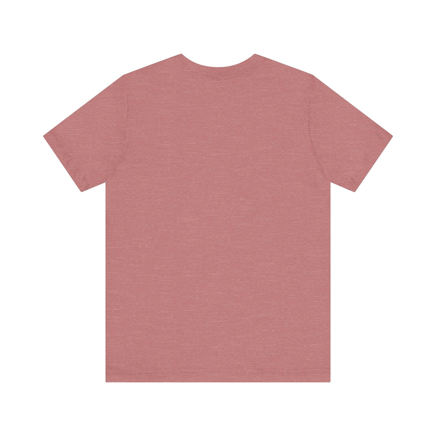 Folded light red Unisex Jersey Short Sleeve Tee from Printify, featuring bold white text that reads "THE CHANCE IS NOT ZERO" along with two star illustrations. This motivational T-shirt, made from breathable fabric, is neatly stacked with another identical shirt underneath.