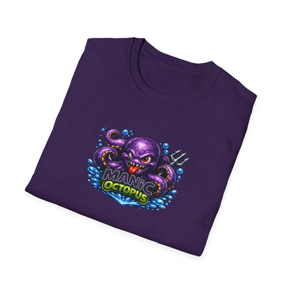 Manic Octopus - All in Jest Trivia Team T-Shirt — Vibrant Purple Octopus Design