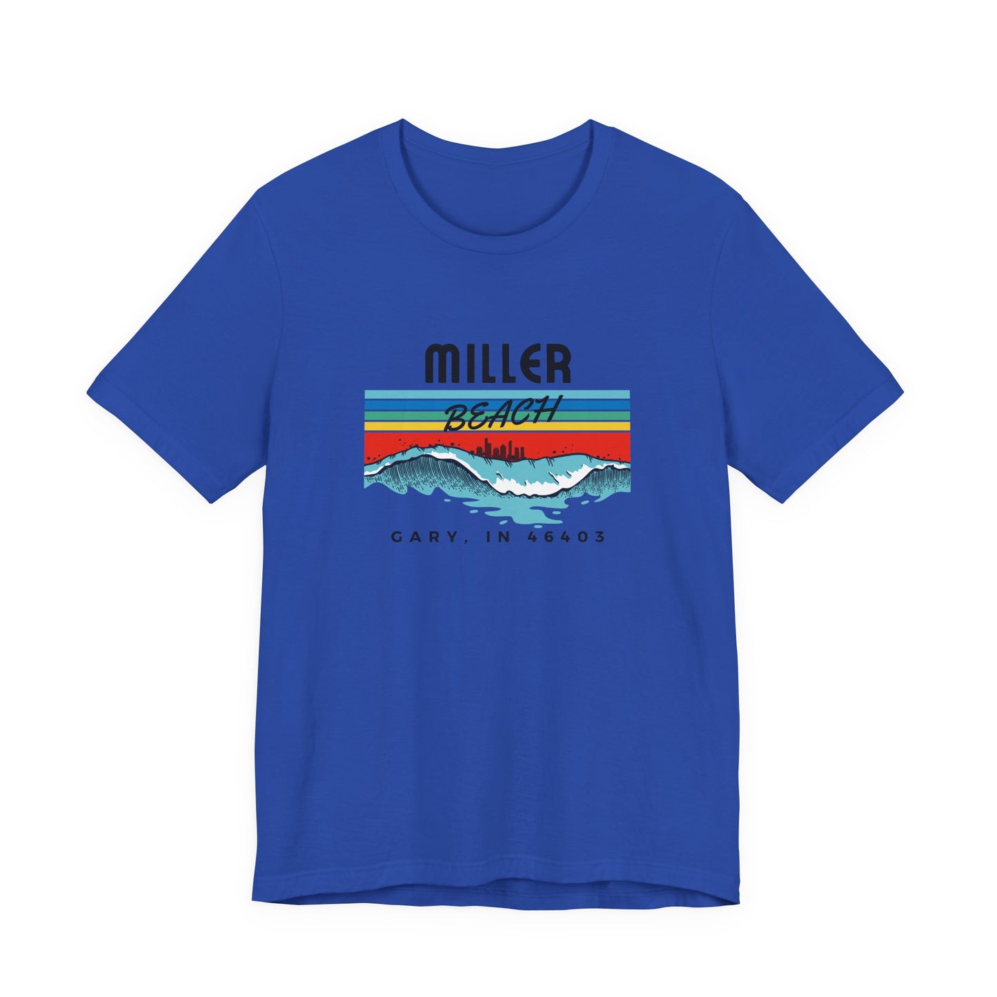 Retro Sunset Mountains T‑Shirt — “Miller Family” Custom Gary, IN Tee