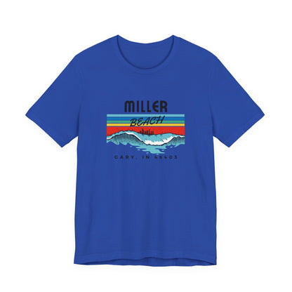 Retro Sunset Mountains T‑Shirt — “Miller Family” Custom Gary, IN Tee