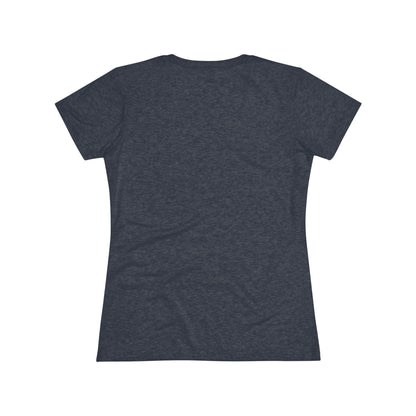 A women's triblend tee by Printify in light gray, featuring a casual and minimalist design that captures the essence of vintage style with a centered 1980s Retro Kmart logo on the front.