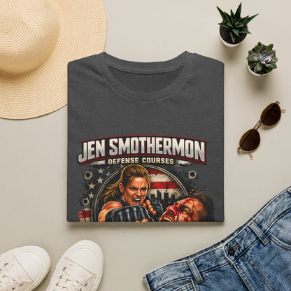 Jen Smothermon Defense Courses T-Shirt — 'I'm Gonna Pound Your Face In' Self-Defense Tee