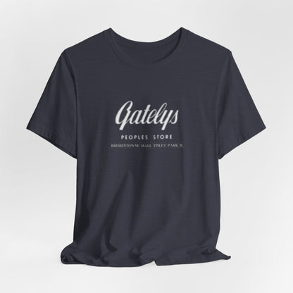 Gatelys People’s Store Logo Tee — Casual Vintage Script T‑Shirt