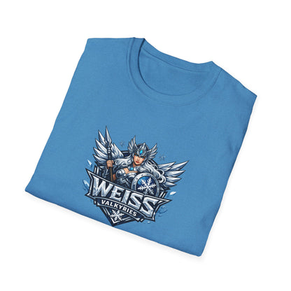 Weiss Valkyries - All In Jest Trivia Team Graphic T-Shirt — Norse Warrior Crest Tee