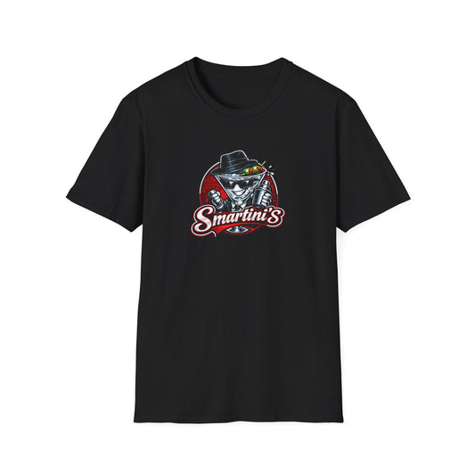 Smartini's All In Jest Trivia Team — Retro Cocktail Cat Logo Tee
