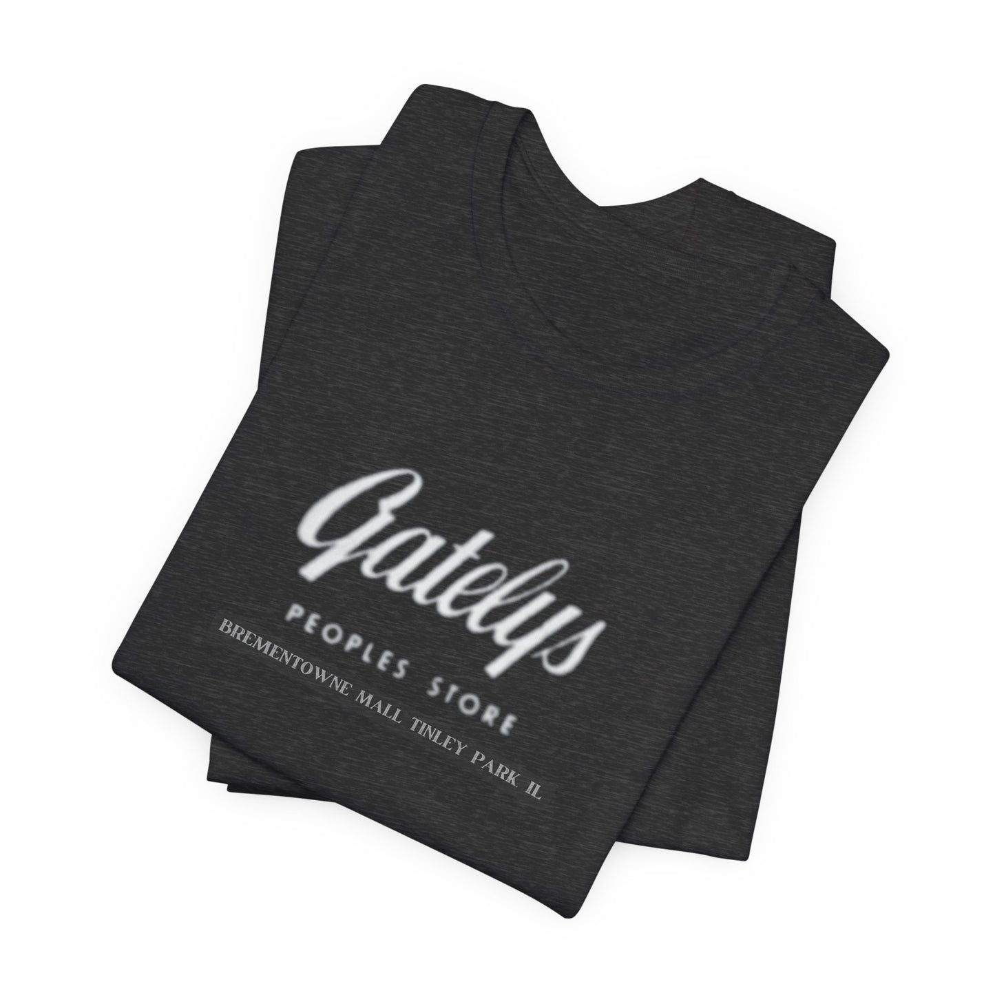 Gatelys People’s Store Logo Tee — Casual Vintage Script T‑Shirt
