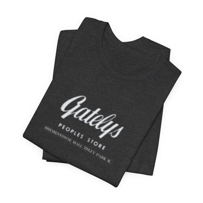 Gatelys People’s Store Logo Tee — Casual Vintage Script T‑Shirt