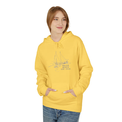 Beach Umbrella Hoodie — "Meet Me at the Beach" Graphic Hoodie Designed by KP