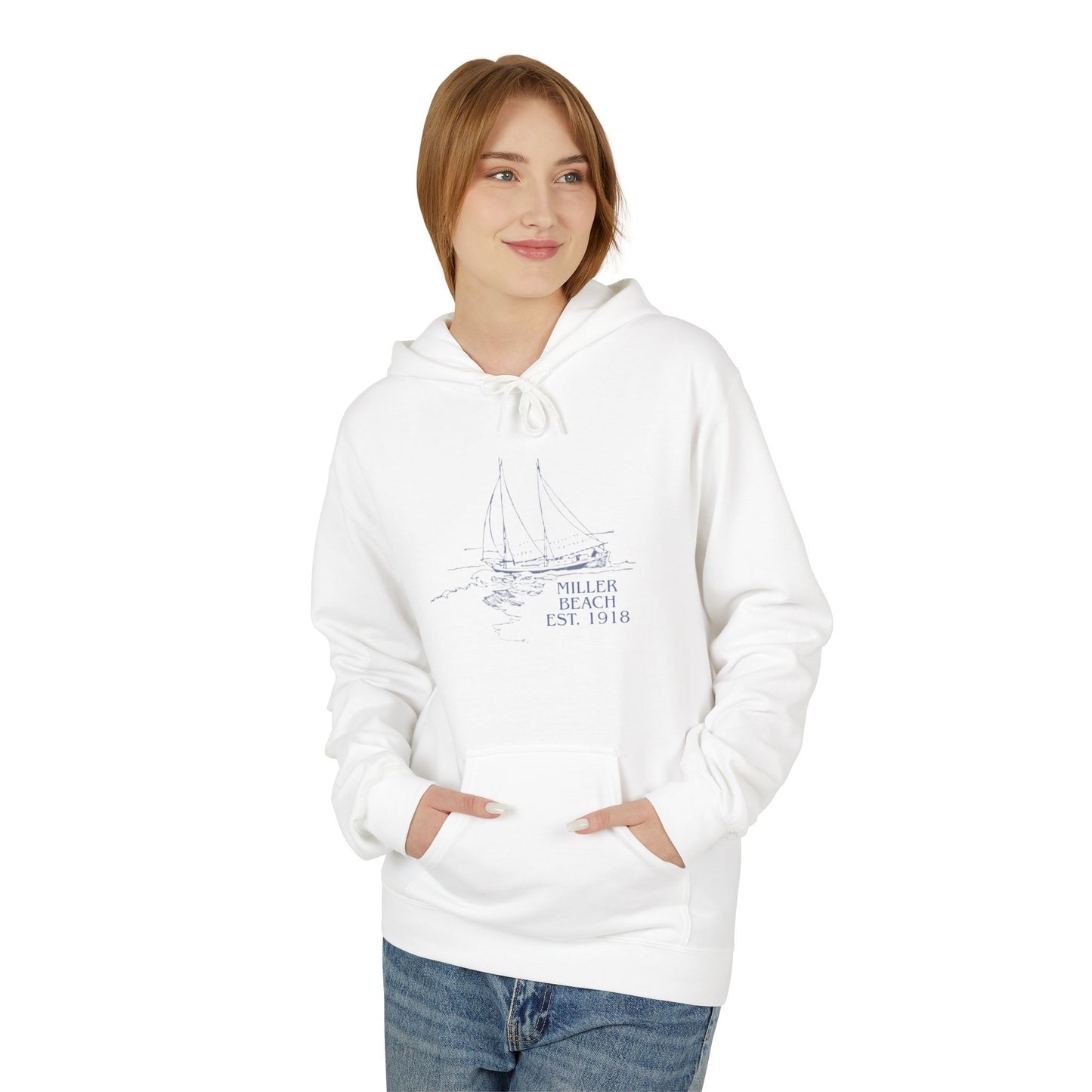 Beach Umbrella Hoodie — "Meet Me at the Beach" Graphic Hoodie Designed by KP