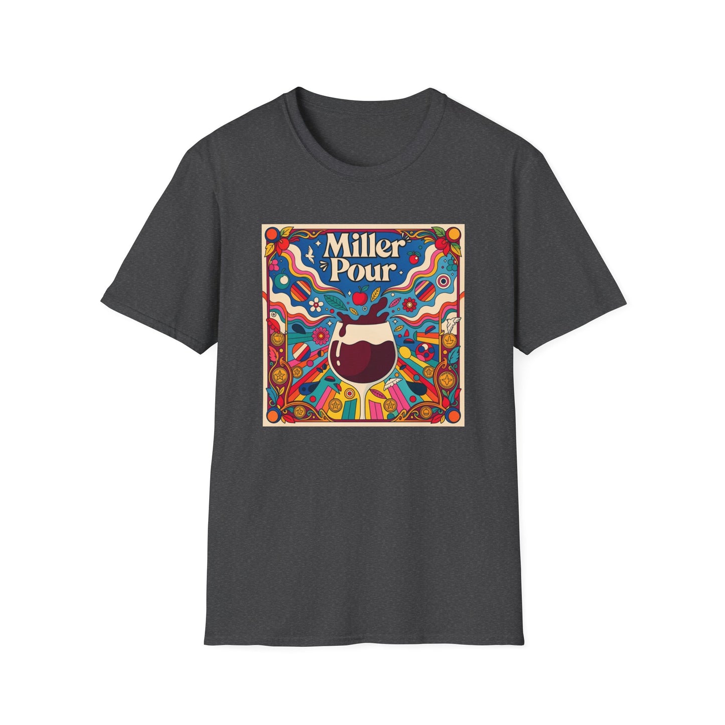 Miller Pour Retro T-Shirt – Vintage Psychedelic Wine Tee