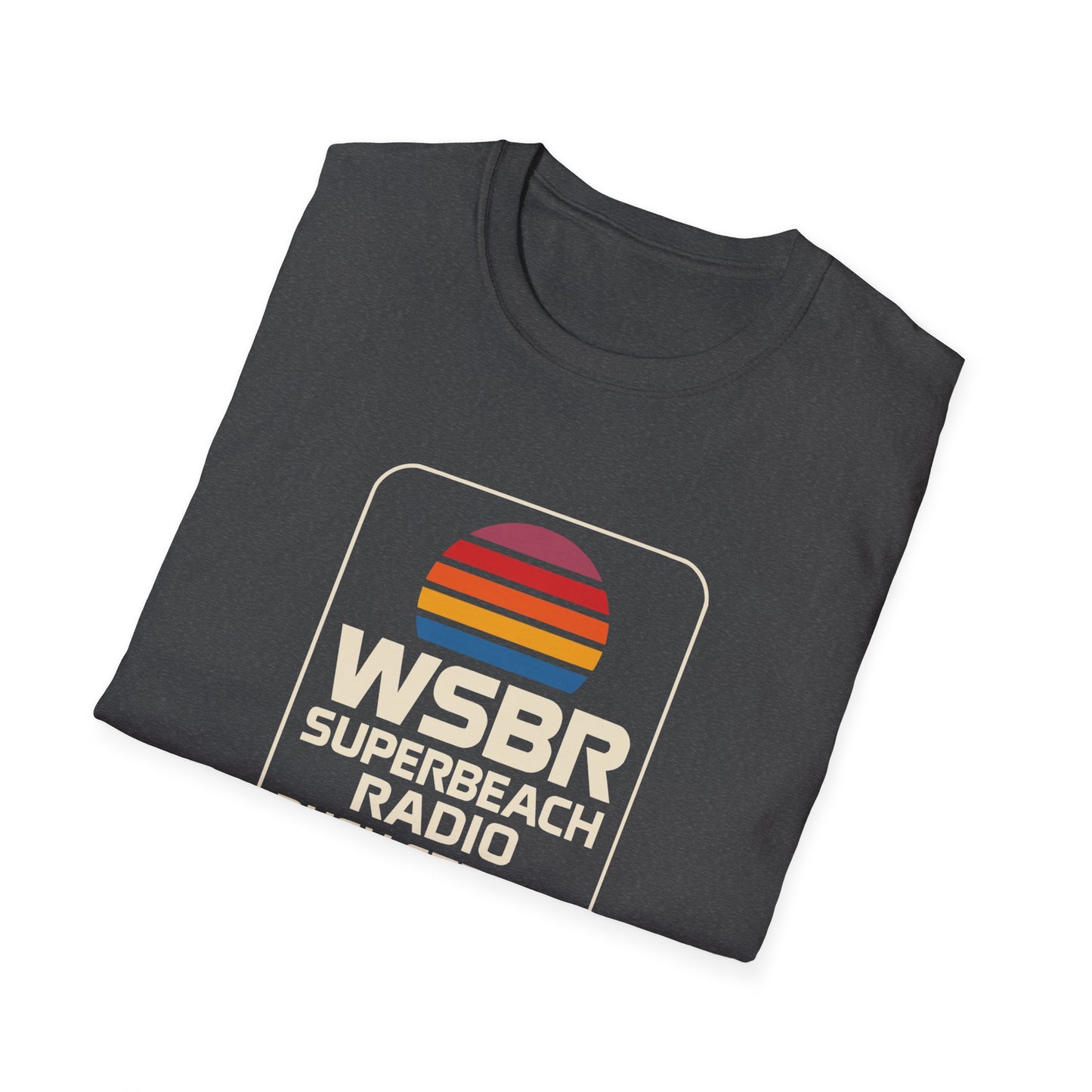 WSBR Superbeach Radio Graphic T-Shirt — Retro Sunset Beach Vibe