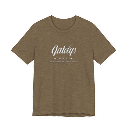 Gatelys People’s Store Logo Tee — Casual Vintage Script T‑Shirt