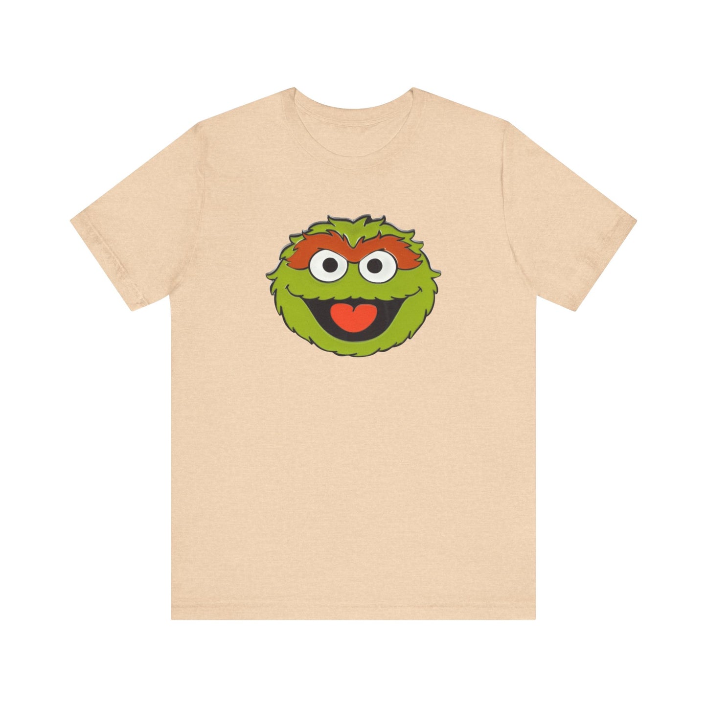 Playful Oscar the Grouch Tee - Unisex Jersey Short Sleeve Shirt, Fun Graphic Top, Casual Wear, Gift for Fans, Comic Collectibles