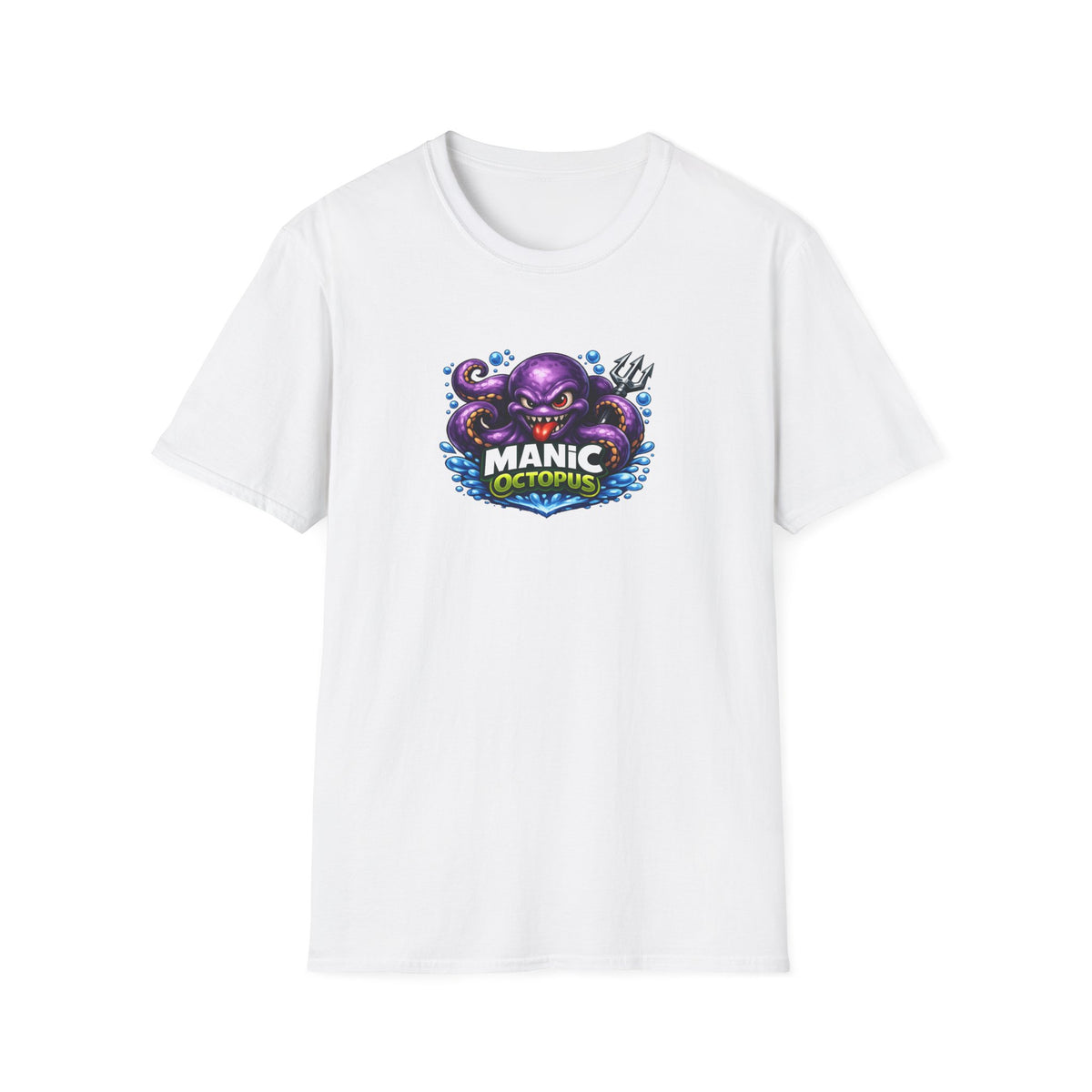 Manic Octopus - All in Jest Trivia Team T-Shirt — Vibrant Purple Octopus Design