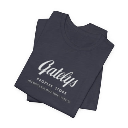 Gatelys People’s Store Logo Tee — Casual Vintage Script T‑Shirt