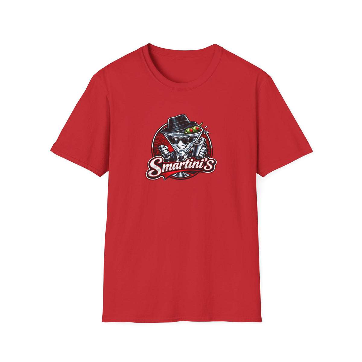 Smartini's All In Jest Trivia Team — Retro Cocktail Cat Logo Tee