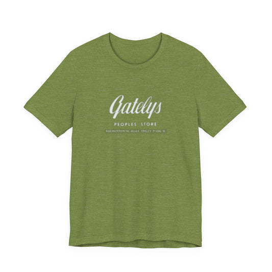 Gatelys People’s Store Logo Tee — Casual Vintage Script T‑Shirt