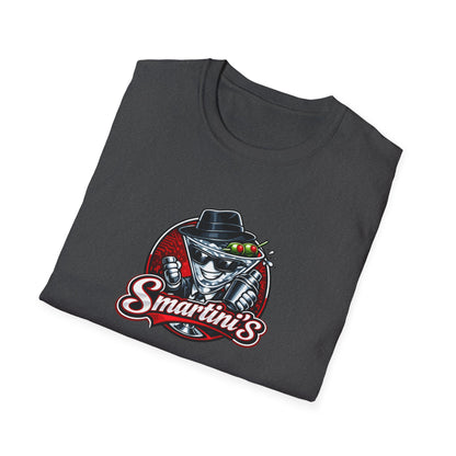 Smartini's All In Jest Trivia Team — Retro Cocktail Cat Logo Tee