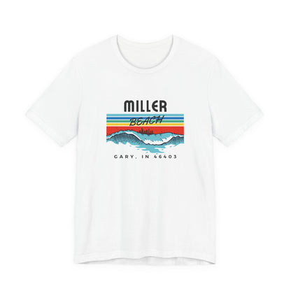 Retro Sunset Mountains T‑Shirt — “Miller Family” Custom Gary, IN Tee
