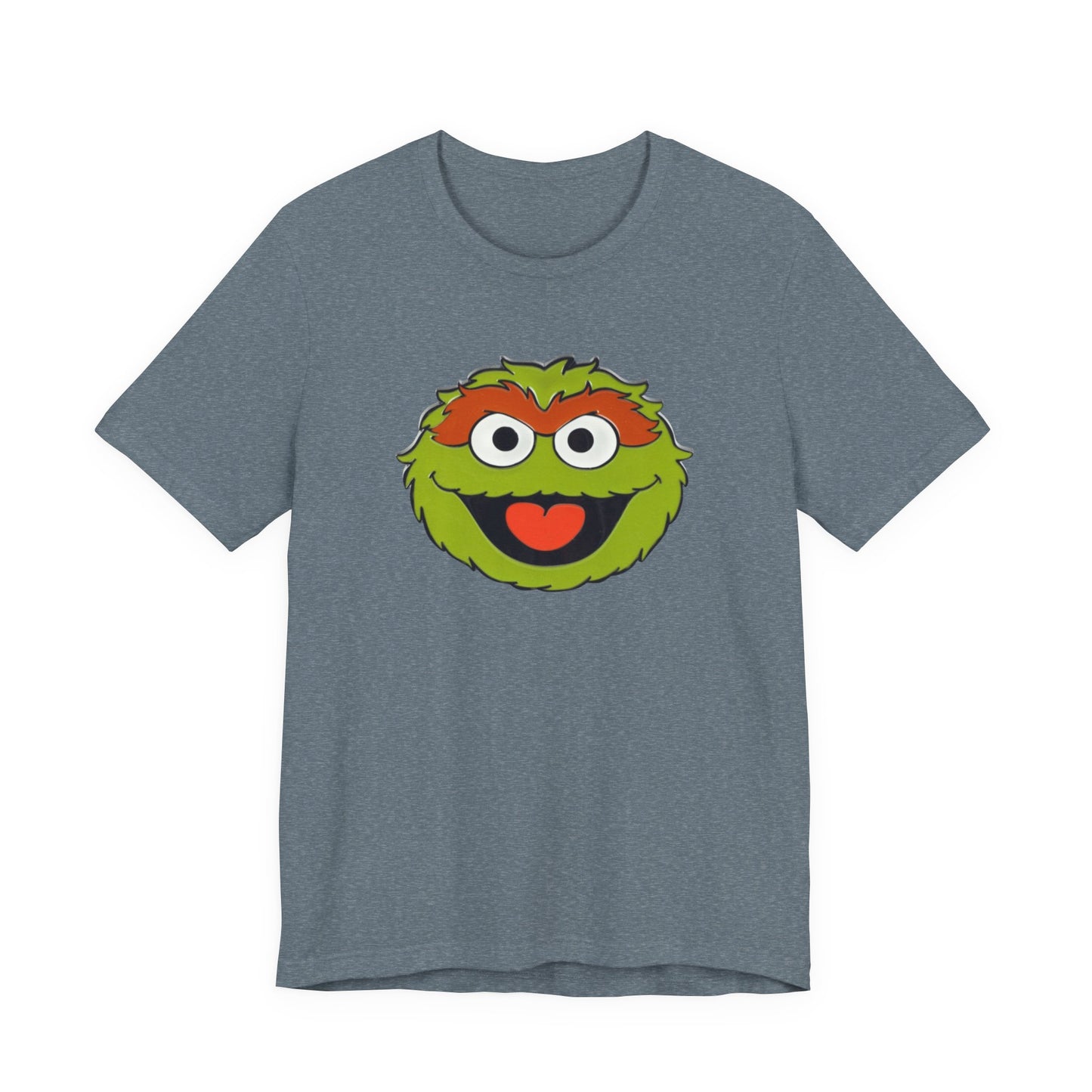 Playful Oscar the Grouch Tee - Unisex Jersey Short Sleeve Shirt, Fun Graphic Top, Casual Wear, Gift for Fans, Comic Collectibles