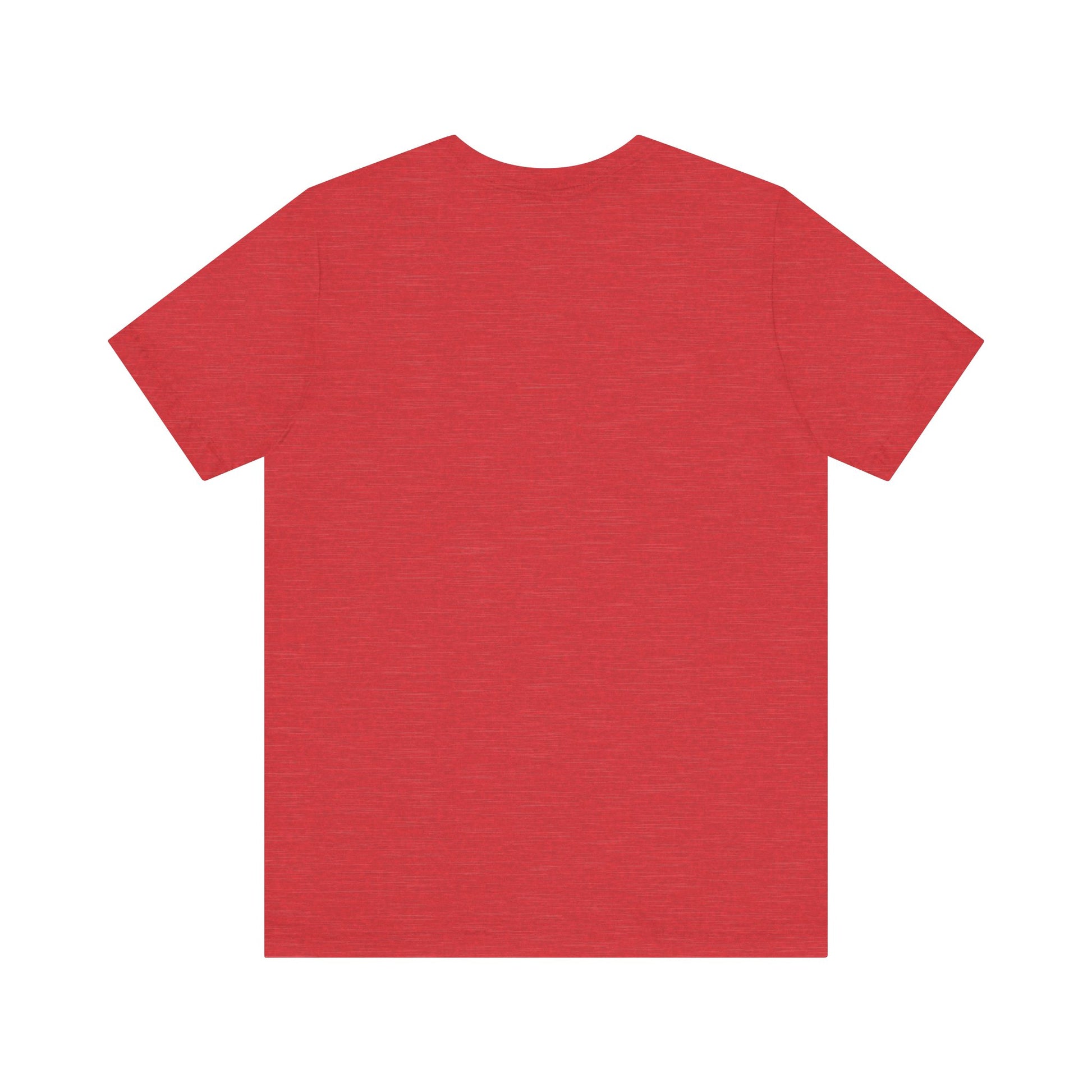 Folded light red Unisex Jersey Short Sleeve Tee from Printify, featuring bold white text that reads "THE CHANCE IS NOT ZERO" along with two star illustrations. This motivational T-shirt, made from breathable fabric, is neatly stacked with another identical shirt underneath.