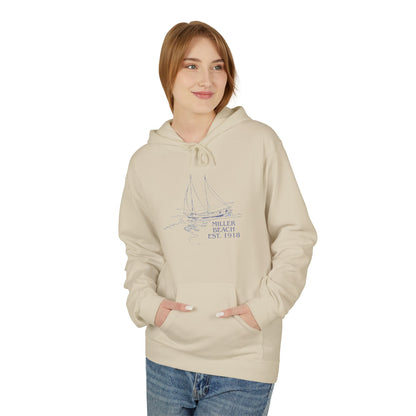 Beach Umbrella Hoodie — "Meet Me at the Beach" Graphic Hoodie Designed by KP