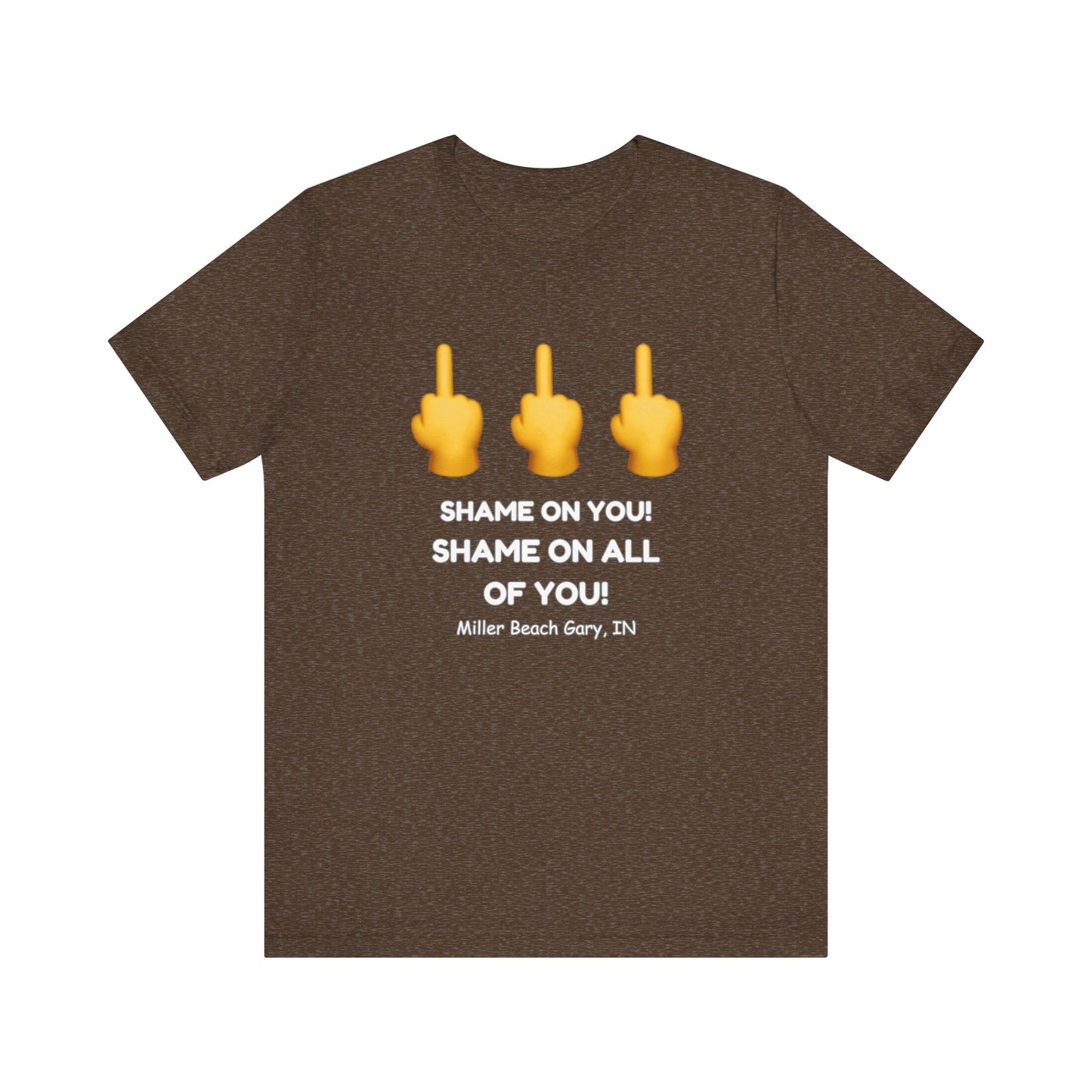 Shame on You! Shame on all of You! Miller Beach, Gary, IN Unisex T-Shirt