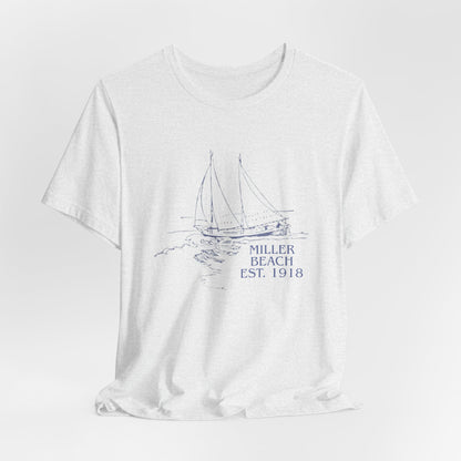 Miller Beach Est. 1918 Sailboat Tee