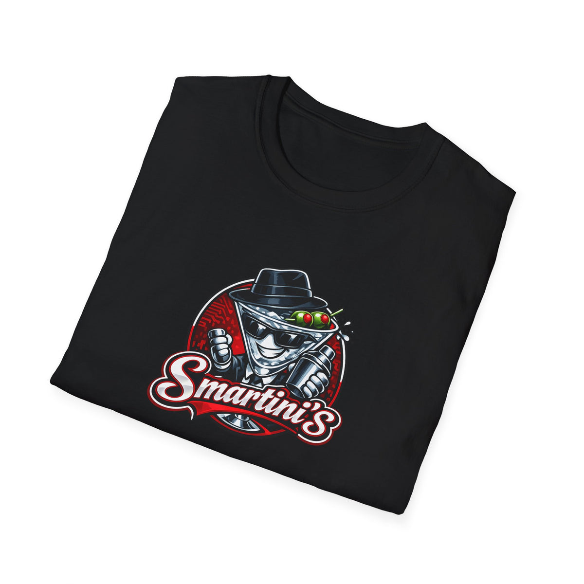 Smartini's All In Jest Trivia Team — Retro Cocktail Cat Logo Tee
