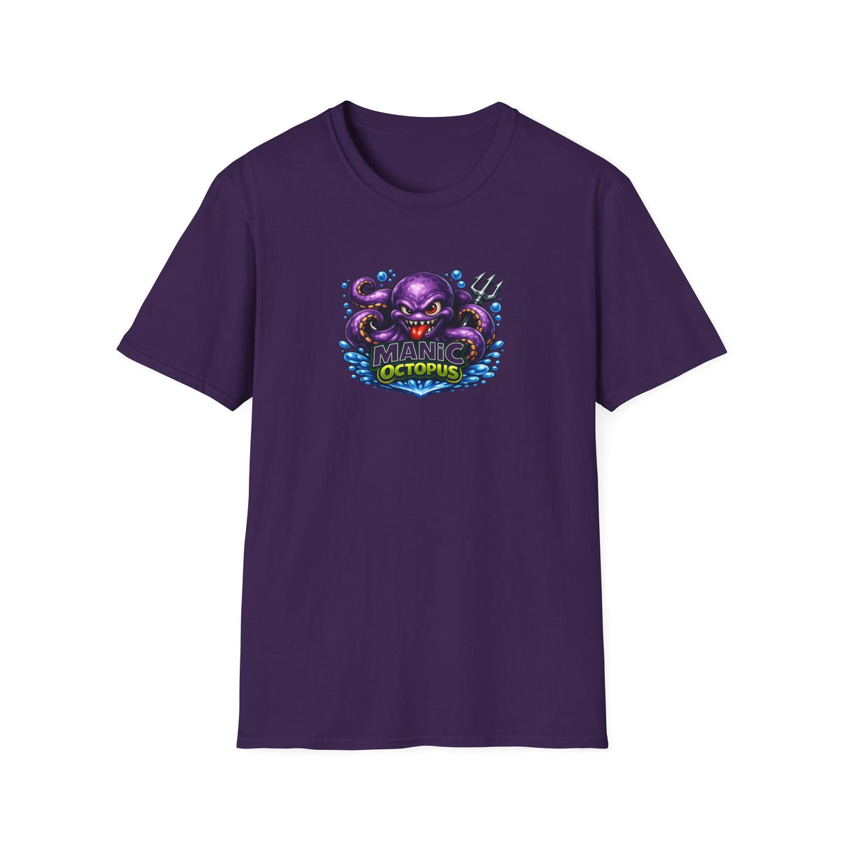Manic Octopus - All in Jest Trivia Team T-Shirt — Vibrant Purple Octopus Design